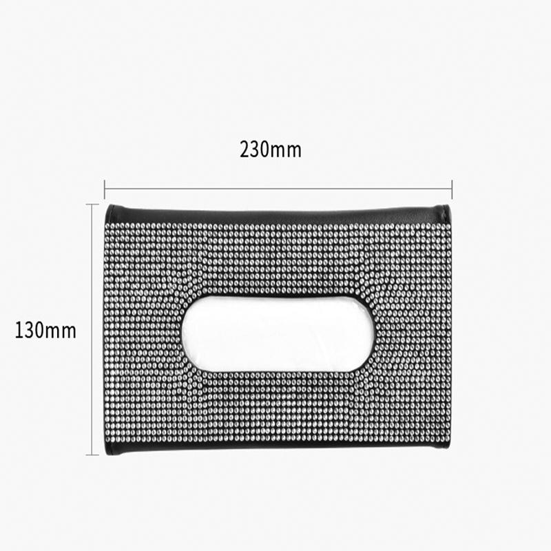 Автомобильный солнцезащитный козырек, держатель для салфеток, блестящие кристаллы, чехол, зажим, чехол из искусственной кожи на заднее сиденье, автоаксессуары для