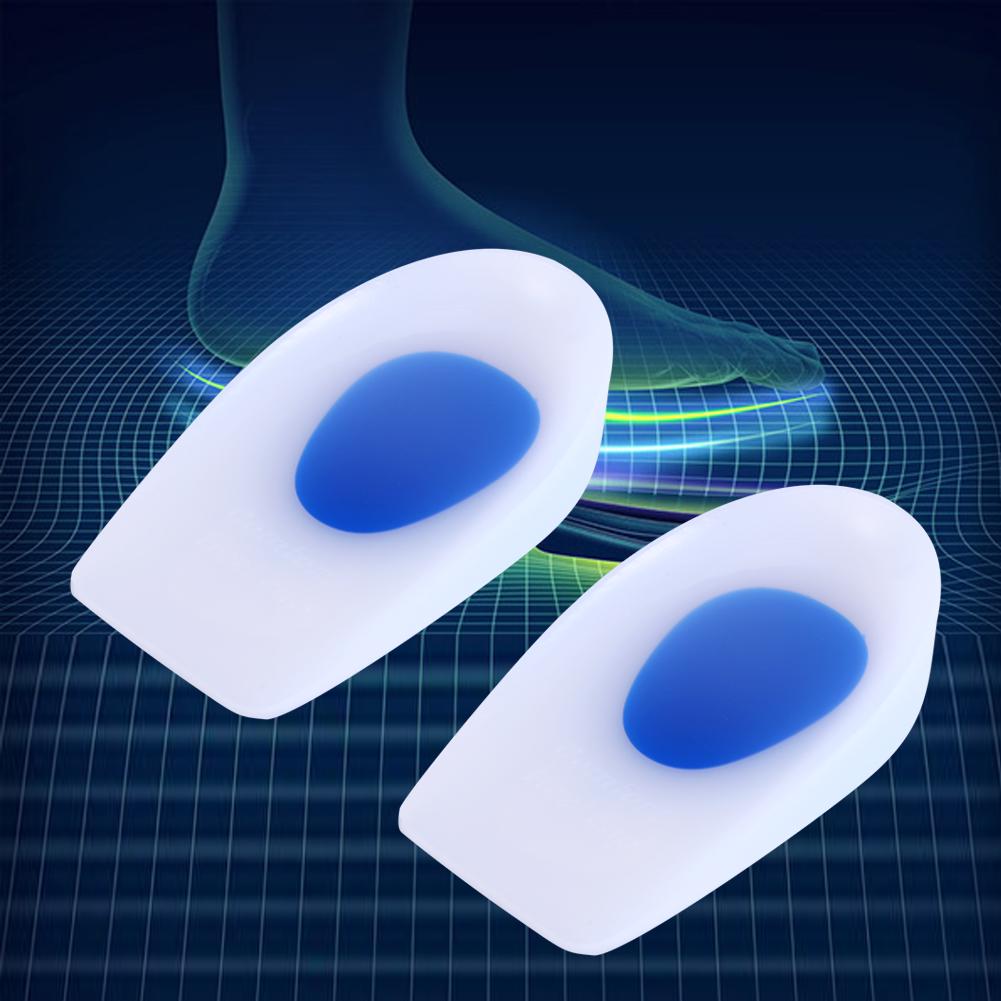 1 пара силиконовых гелевых стелек для поддержки пятки, 2 размера
