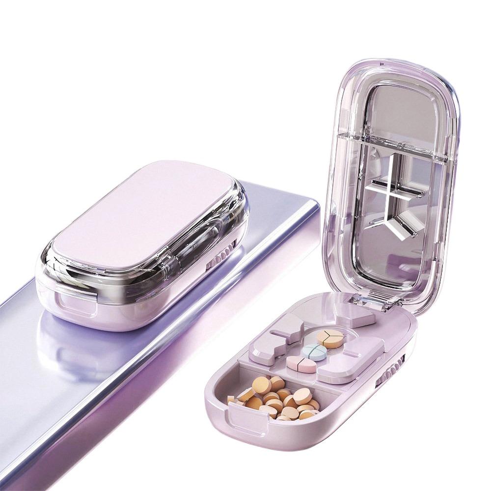 Таблетница для лекарств Разделитель для таблеток Пылезащитный разделитель Органайзер Коробка для хранения таблеток Разделитель-измельчитель