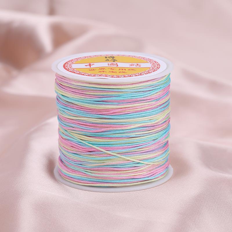 Цветной градиентный шнур для браслета ручной работы с нефритовым оттенком - 100 м плетеный шнур своими руками для подвесок