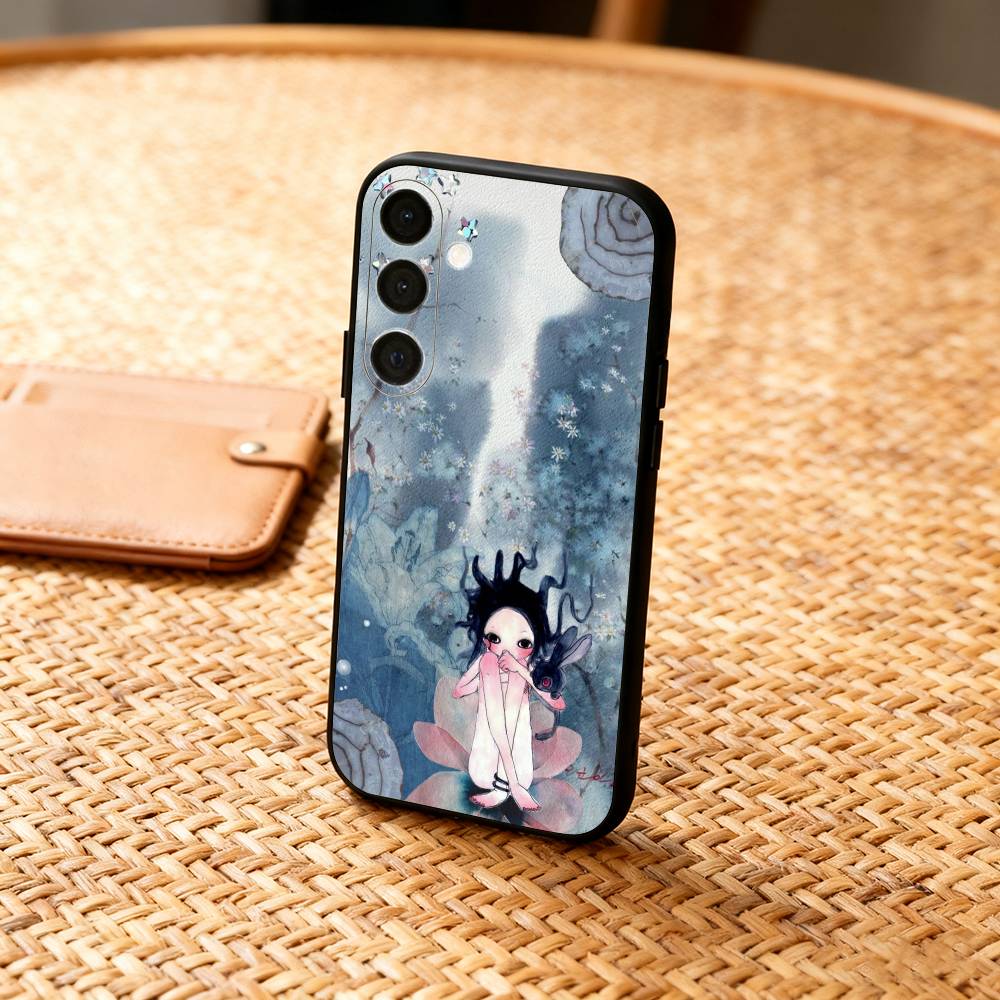 A-Art E-Essay-A-Aya T-Takano Чехол для телефона Samsung A73,A21s,A22,A31,A32,A52,A53,A71,A80,Мягкий черный корпус