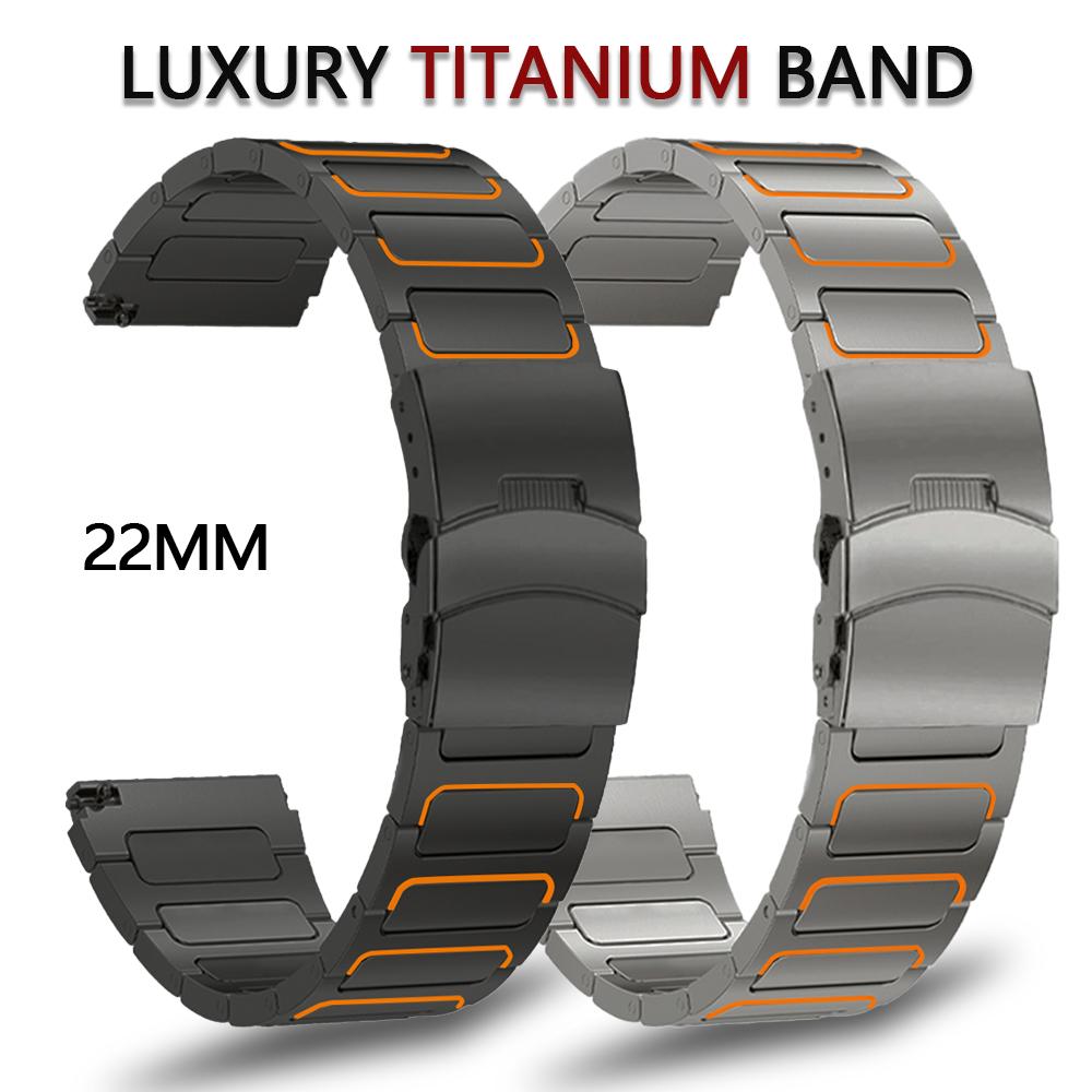 22-миллиметровый титановый ремешок для Amazfit Balance GTR 4/3/2 Роскошный деловой браслет для Huawei Watch GT5 Pro GT4 46мм 4Pro Ultimate