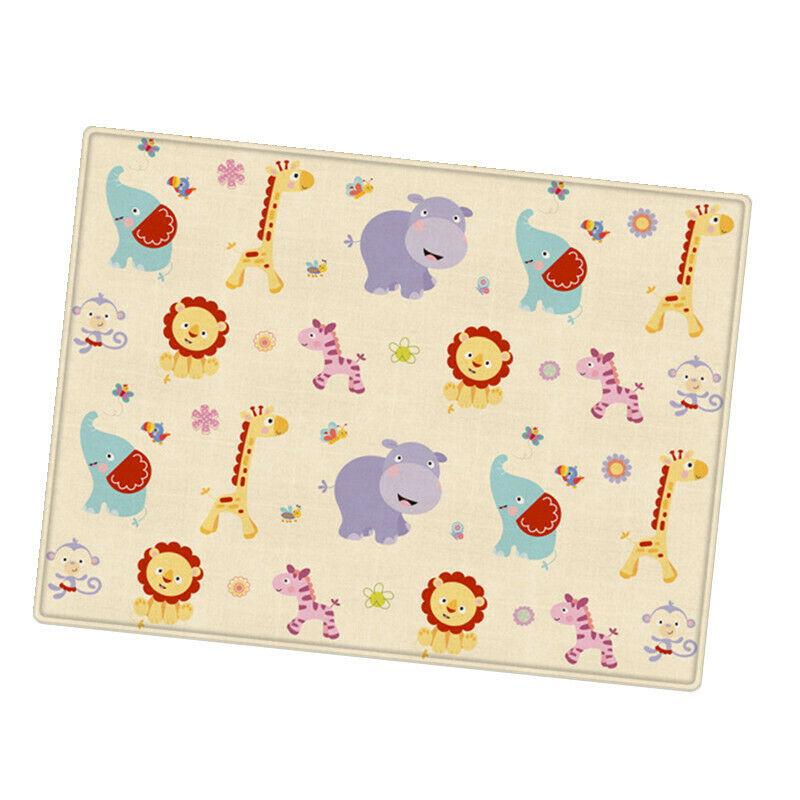 Водонепроницаемый детский игровой коврик, коврик для ползания, двойной коврик с животными, мультяшный коврик для детей, игровой коврик