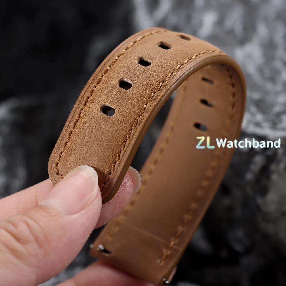 20/22mm Leather Strap for Samsung Galaxy Watch 6 5 4 40/44mm Gear Band Vintage Bracelet for Xiaomi for Redmi Watch 3 Lite/Active