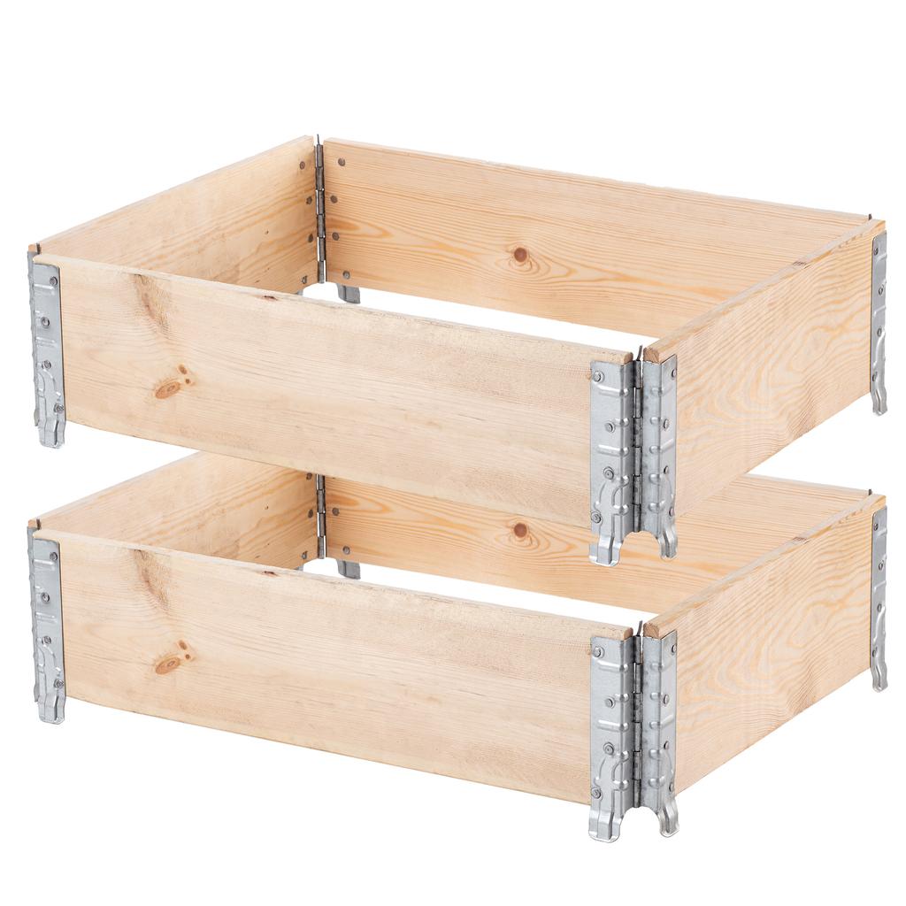 KADAX Nadstawka Paletowa Drewniana 60x80cm Pojemnik Na Paletę Grządka Pakiet 2szt