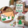 500pcs/roll Christmas Tree Christmas Stickers Laser Type Self-Adhesive Decals  Envelope