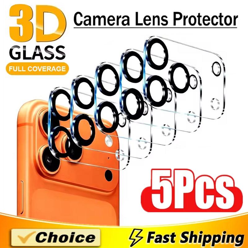 5Pcs Camera Lens Protector Glass For iPhone 15 14 13 12 11 16 17 Pro Max Mini Camera Protective Glass Film For iPhone 15 16 Plus 4