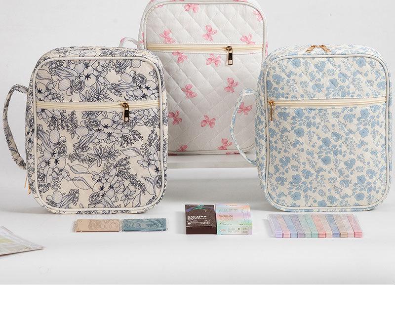 Portable Quilted Cotton Book Bag – Dustproof Cover for Travel & Prayer Books