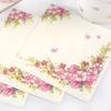 20Pcs Pink Flowers Paper Napkin Disposable Birthday Wedding Party Table Decor