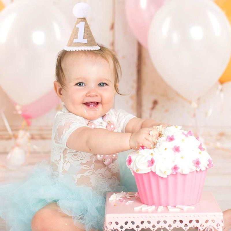 Childrens Birthday Party Decor Baby Milestone Hat With Number 2 For 2nd Year Celebration