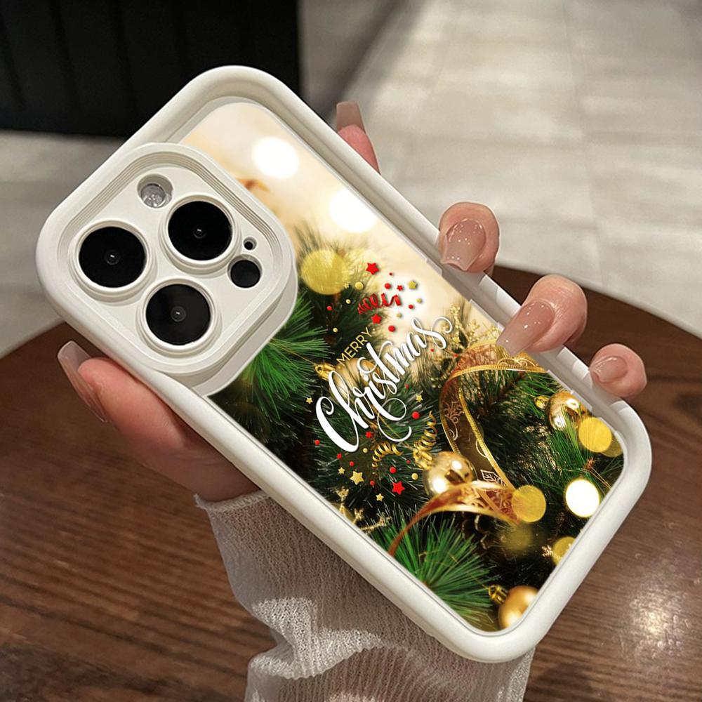 Чехлы для телефонов Ae115 Merry Christmas Happy New Year для iPhone 16 14 13 11 Pro Max 15 7 8 6s Plus 12 mini XR XS Max SE Angel Eye Ladder Protective Cover