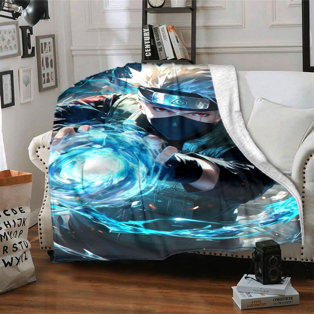 Naruto Blanket Comfortable Perfect for Livingroom Office Chair Seaside Four Seasons Multipurpose Playful Design Ideal Gift For Birthday Valentine'S Da