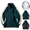Street Style Solid Color Zip-up Cardigan Stand-up Collar Loose Casual Sports Men's Coat