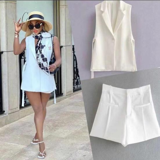 Женский жилет без рукавов с одной пуговицей и отложным воротником, кардиган с V-образным вырезом, тонкий повседневный образ с вырезом, повседневная одежда, OL