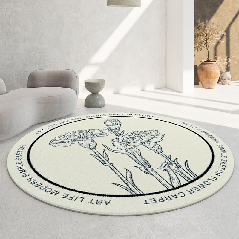 Мягкие круглые ковры с имитацией кашемира, современные украшения, диваны для гостиной, коврики, простой домашний ковер для спальни, большой ковер для гостиной