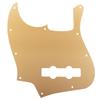 Musiclily Ultra 10-Hole Anodized Aluminum JB Jazz Bass Pickguard for 4-String Fender American Standard Jazz Bass Electric Bass, Gold