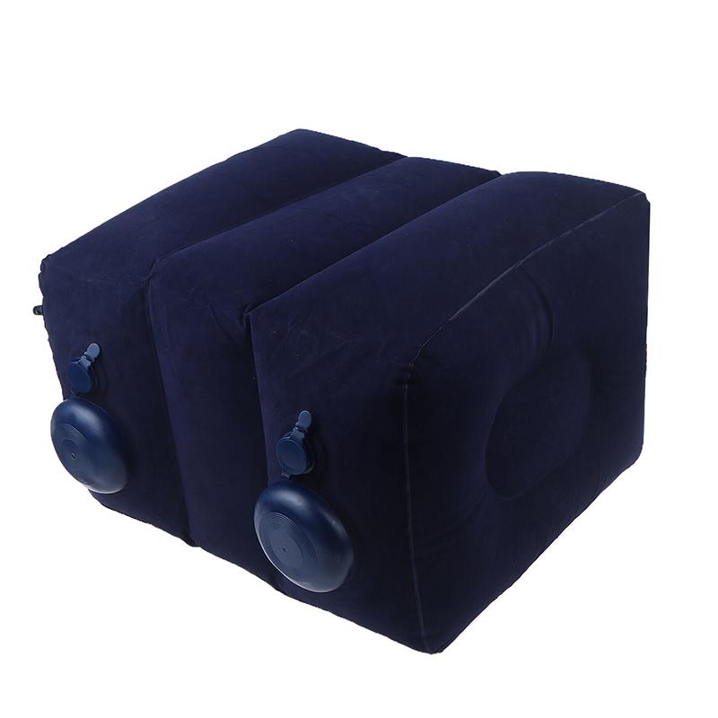 Надувная подушка-подставка для ног ПВХ Полет Сон Подставка для ног Подушка для отдыха 3 слоя Регулируемая высота Автобус для путешествий Автомобиль Подушка для отдыха ног