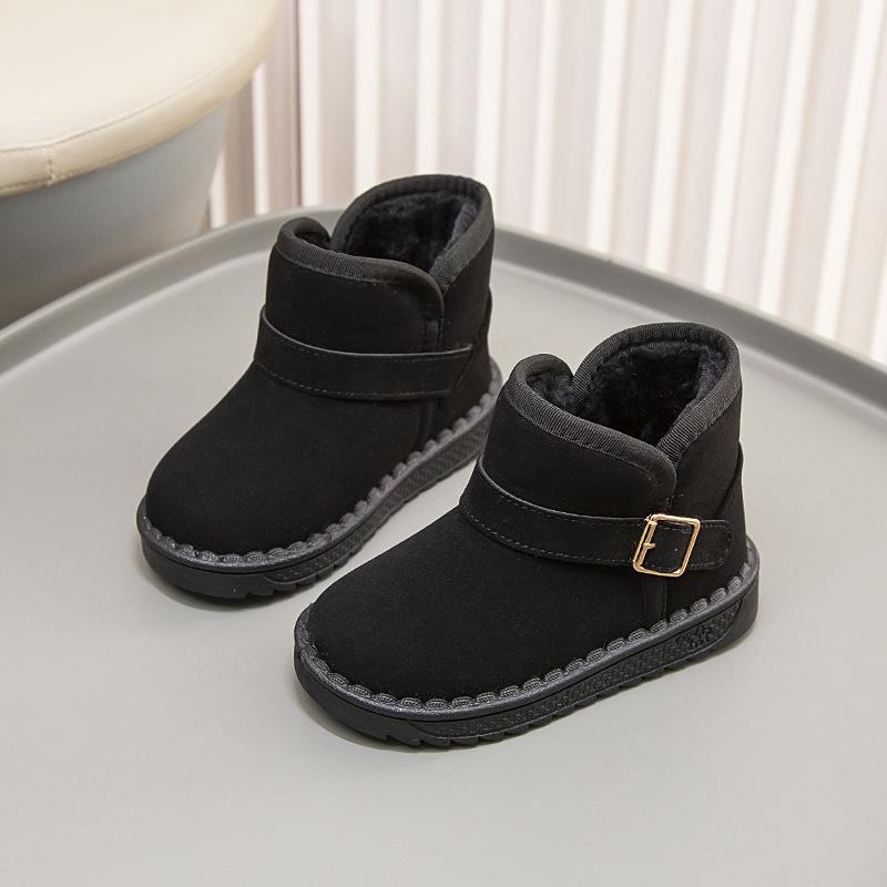 Children's Snow Boots Winter New Girls Fleece Warm Cotton Boots Boys Thickened Short Boots