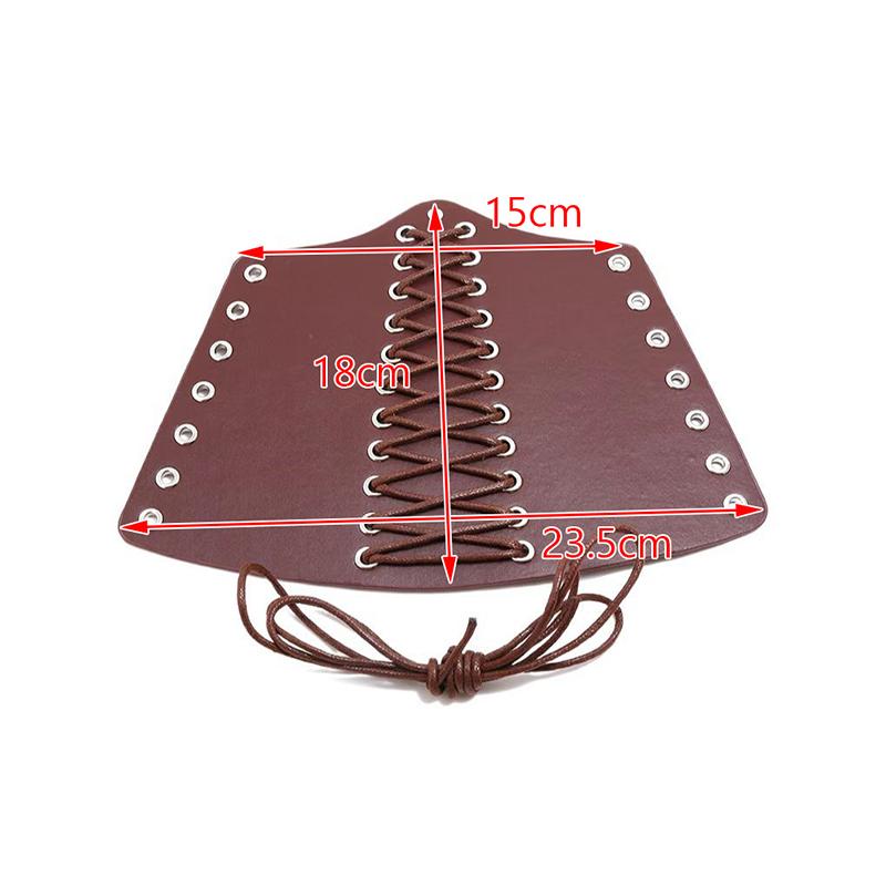 1 Pc Cosplay Props Faux Leather Wide Bracer Lace Up Arm Armor Cuff String Steampunk Vintage Medieval Gauntlet Wristband Bracelet