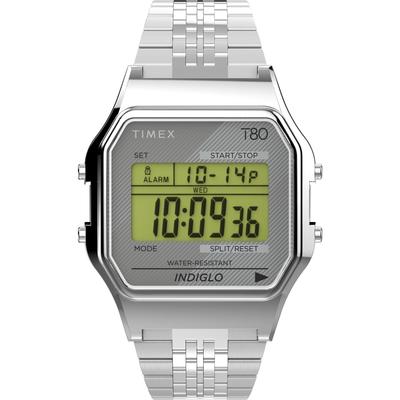 Часы Timex T80 34 мм с серебристым браслетом