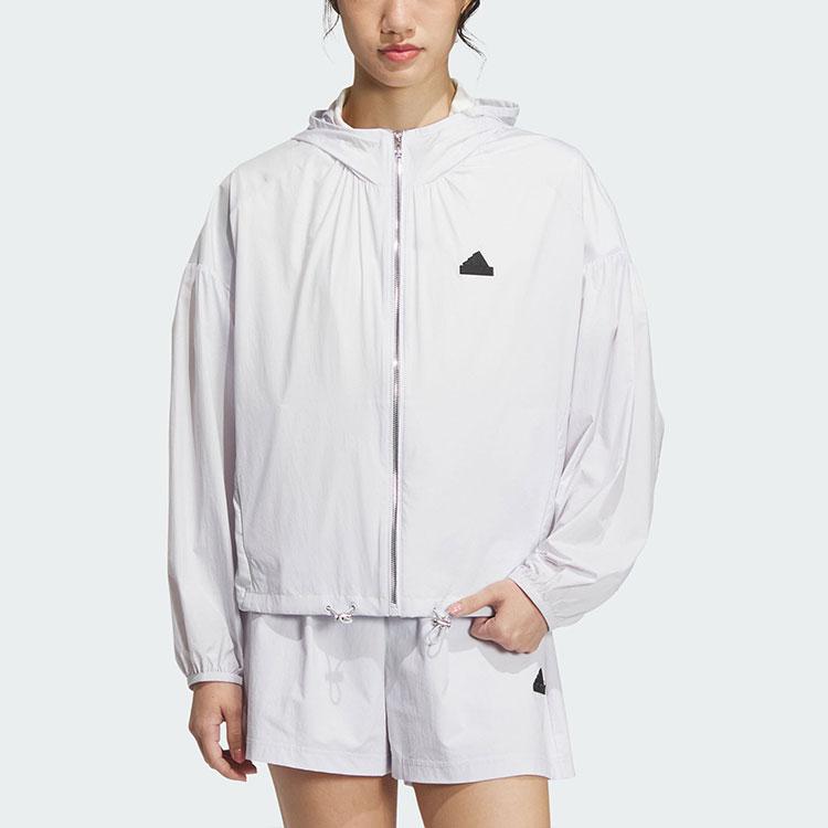 adidas Женская белая технологичная куртка с капюшоном UPF IM8835