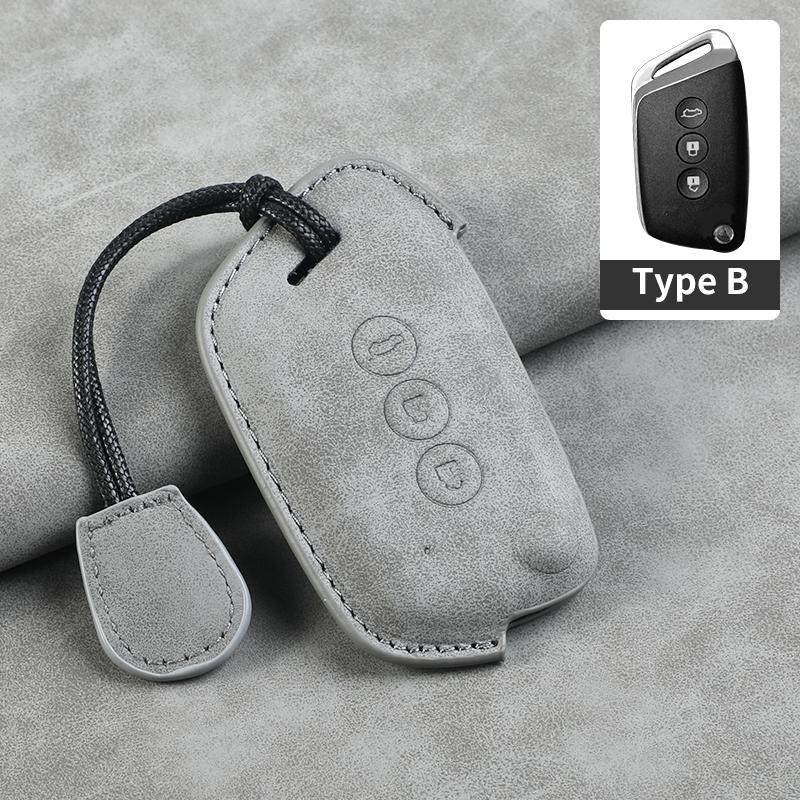 Leather Car Key Case Cover Shell For Baojun 560 Rs-5 530 630 310 E100 310W 510 730 360 Holder Fob Keychain Interior Accessories