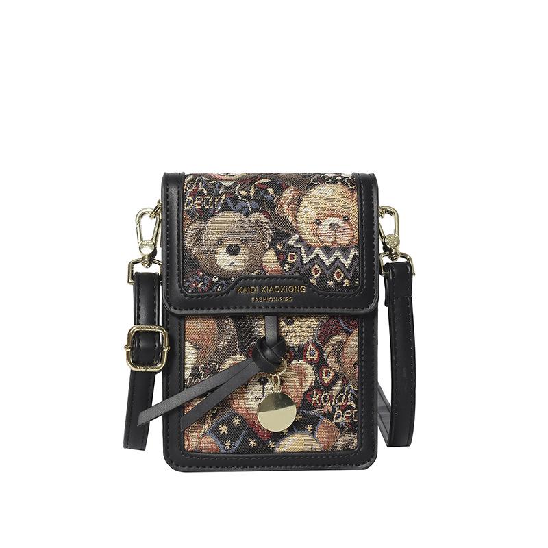 Katie Bear Women's Cartoon Phone Crossbody Bag - New Style Niche Shoulder Bag