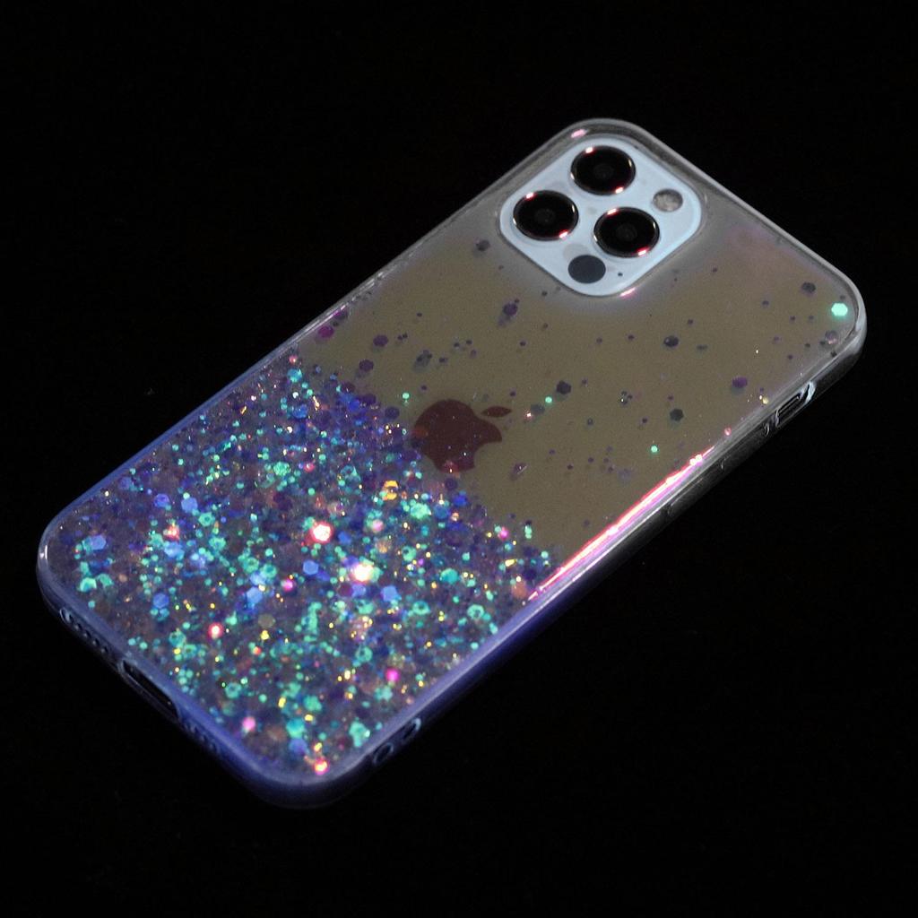 Ночной Свет Светящийся Цвет Звезды Блестки Сияющий Блеск Прозрачный Бампер Чехол Для Телефона Для iPhone 15 14 Pro Max Samsung Galaxy Силиконовый ТПУ Задняя Крышка