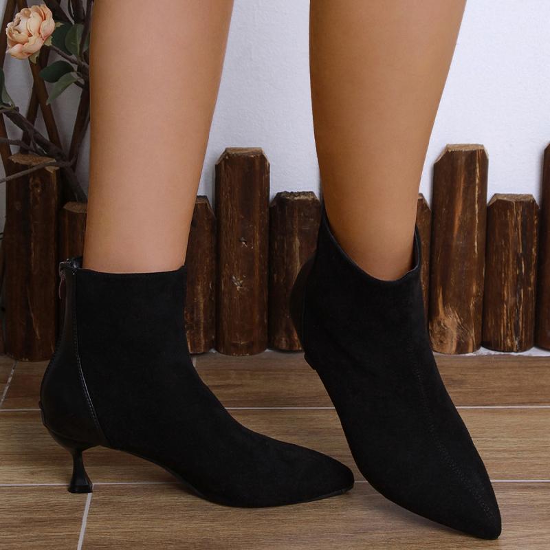 Леопардовый заостренный носок женские зимние ботильоны замшевые на среднем каблуке сексуальная обувь зимние модные ботинки челси 2024 года трендовый дизайнер Botas Mujer