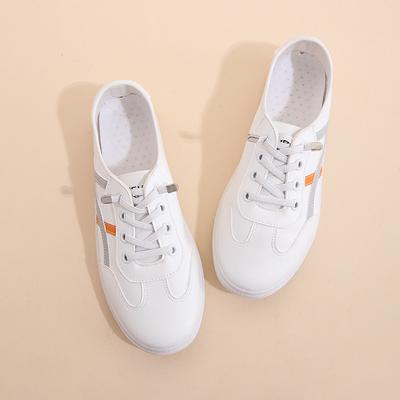 Индивидуализированная женская обувь осенняя обувь женская нескользящая дышащая универсальная обувь на плоской подошве нескользящая мягкая и удобная обувь на одном педале белая обувь