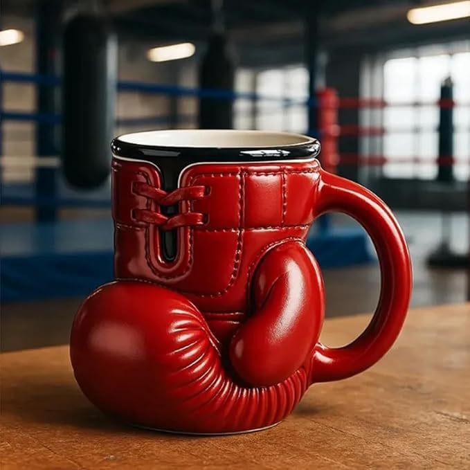 1-2PCS Boxing Glove Mug for Boxing Lovers Novelty Coffee Cup Boxing Themed Tea Cup 12oz Mugs for Home Kitchen