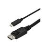 Câble Adaptateur USB Type-C Vers DisplayPort - STARTECH.COM - 1 M - 4K - 60 Hz - Noir