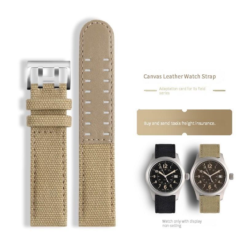 Классический 20 мм 22 мм для Hamilton Khaki Field Watch H760250/H77616533/H70605963/H68201993 ремешок для часов из натуральной кожи нейлоновый мужской ремешок для часов