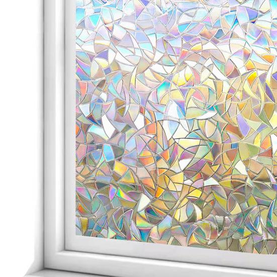 1 рулон, наклейка на окно «Ловец Солнца», ПВХ, защита конфиденциальности, Радуга, Полумесяц, Луна, стеклянное покрытие, статическое украшение для окна, пленка, наклейка