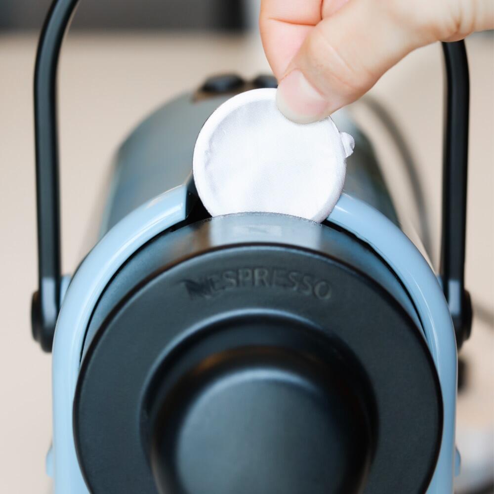 i Cafilas [NESC02] Использование 2 в 1, совместимо с капсульным фильтром Nespresso, многоразовые капсулы для кофе Crema, капсулы, тамперный зажим с крышками Reusbale, фольга