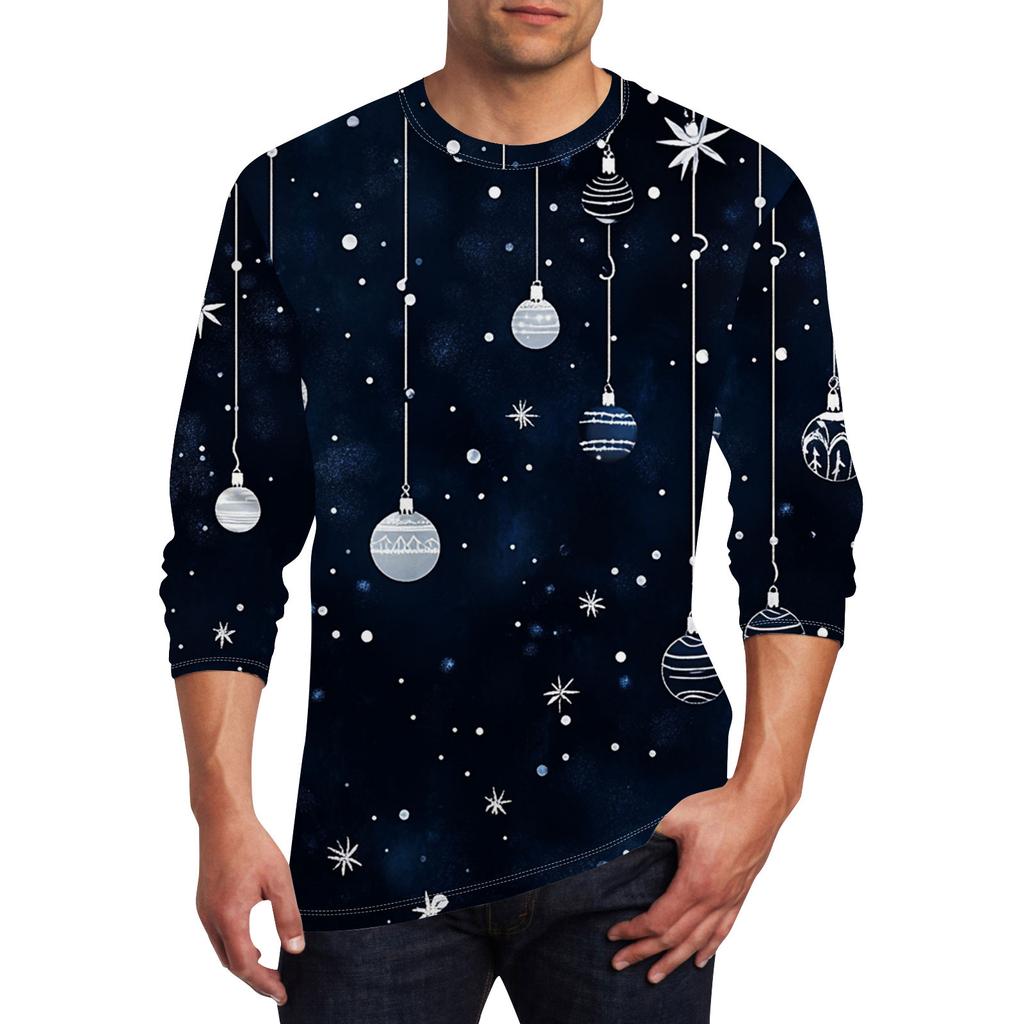 Men's T Shirt O-Neck Clothing Apparel Outdoor Long Sleeve Print Fashion Designer Vintage