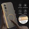 For OnePlus Nord CE4 5G Phone Case Carbon Fiber Textured Electroplated TPU Back Cover