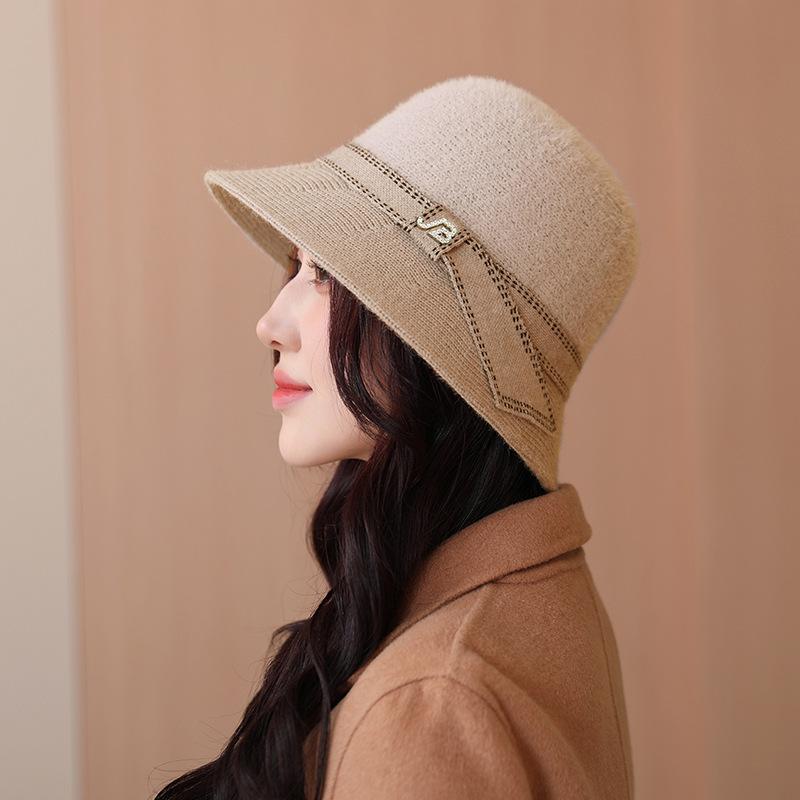Новая модная шляпа-ведро, осенняя утолщенная шляпа-купол, женская теплая шляпа для рыбалки, подарок