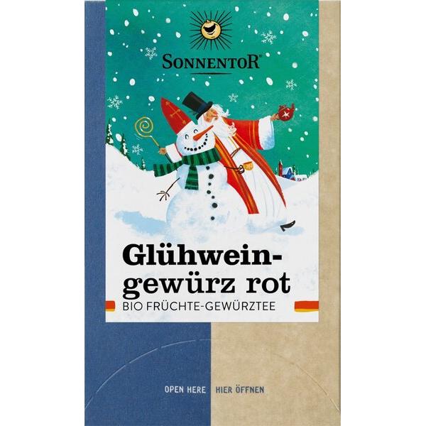 Sonnentor Spice Tea Mulled Wine Spice Red 18x1.8g