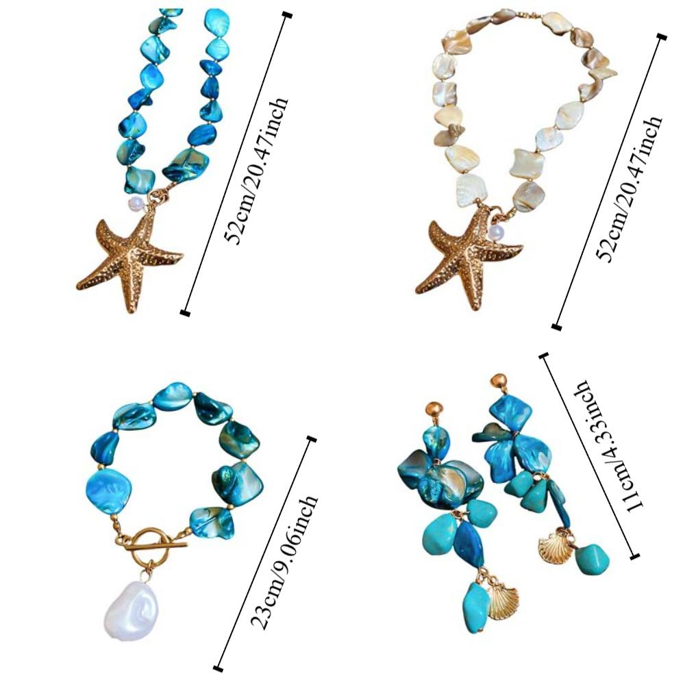 Имитация жемчуга Богемские ракушки бусины браслет украшения натуральные раковины пляжные серьги повседневные