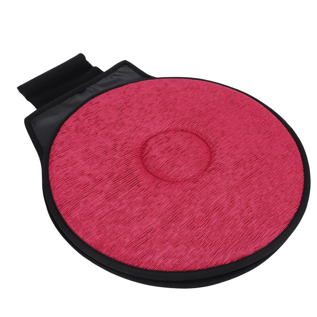 360 Degree Swivel Cushion Portable Memory Foam Rotating Vehicle Cushion for Elderly Office Camping Wine Red