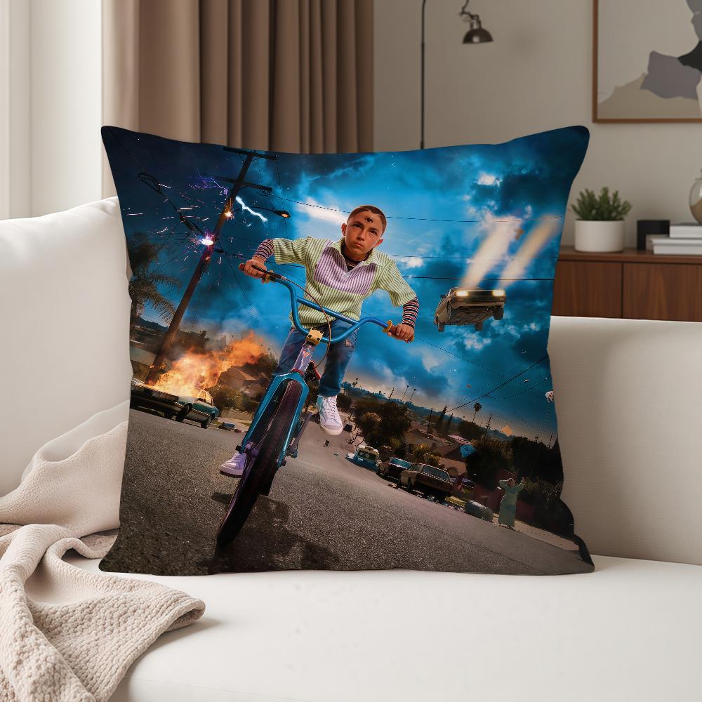 Singer B-Bad B-Bunny Pillow Case Suitable For Bedrooms Living Rooms Cars Home Decoration