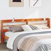 Headboard with Shelves Wax Brown 180 cm Solid Pine Wood