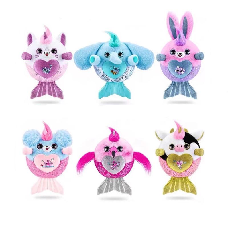 Плюшевая игрушка-единорог с мультяшным дизайном русалки, идеально подходящая для декора детской игровой комнаты