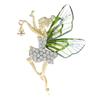 New Transparent Wings Flower Fairy Brooches For Women Rhinestone Fashion Figure Design Jewelry 3 Colors Available