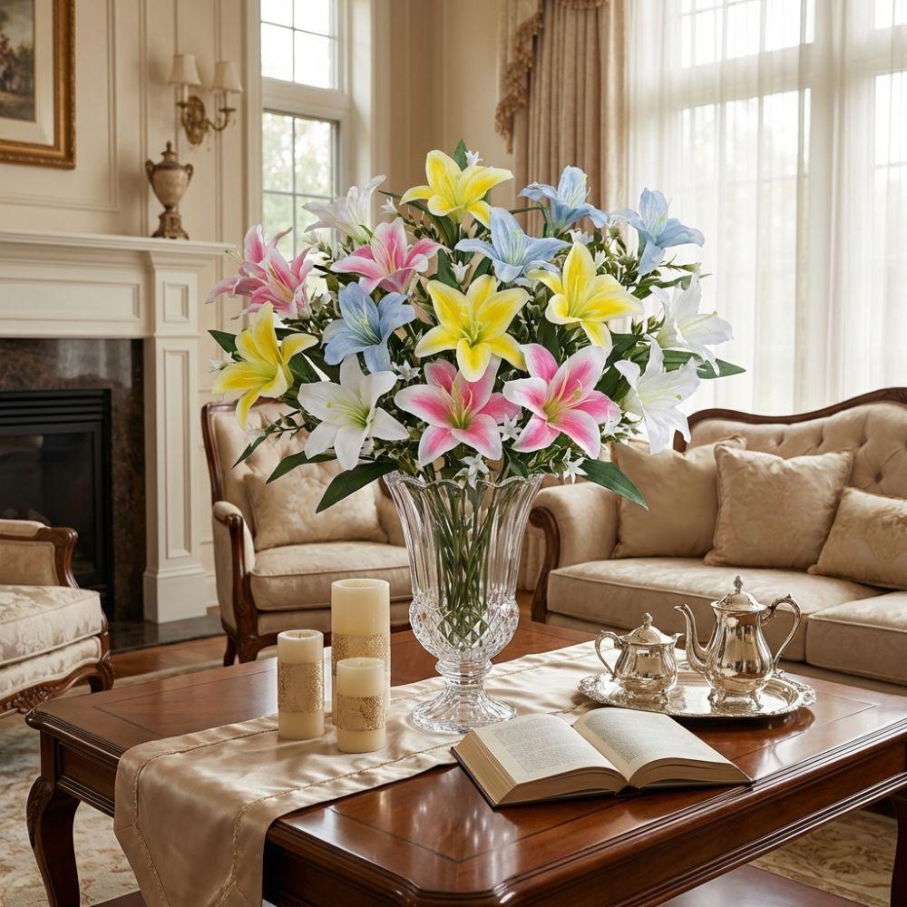 Plastic Artificial Flower Branch Real Touch Wedding Bouquets Silk Fake Bouquets Home Decor