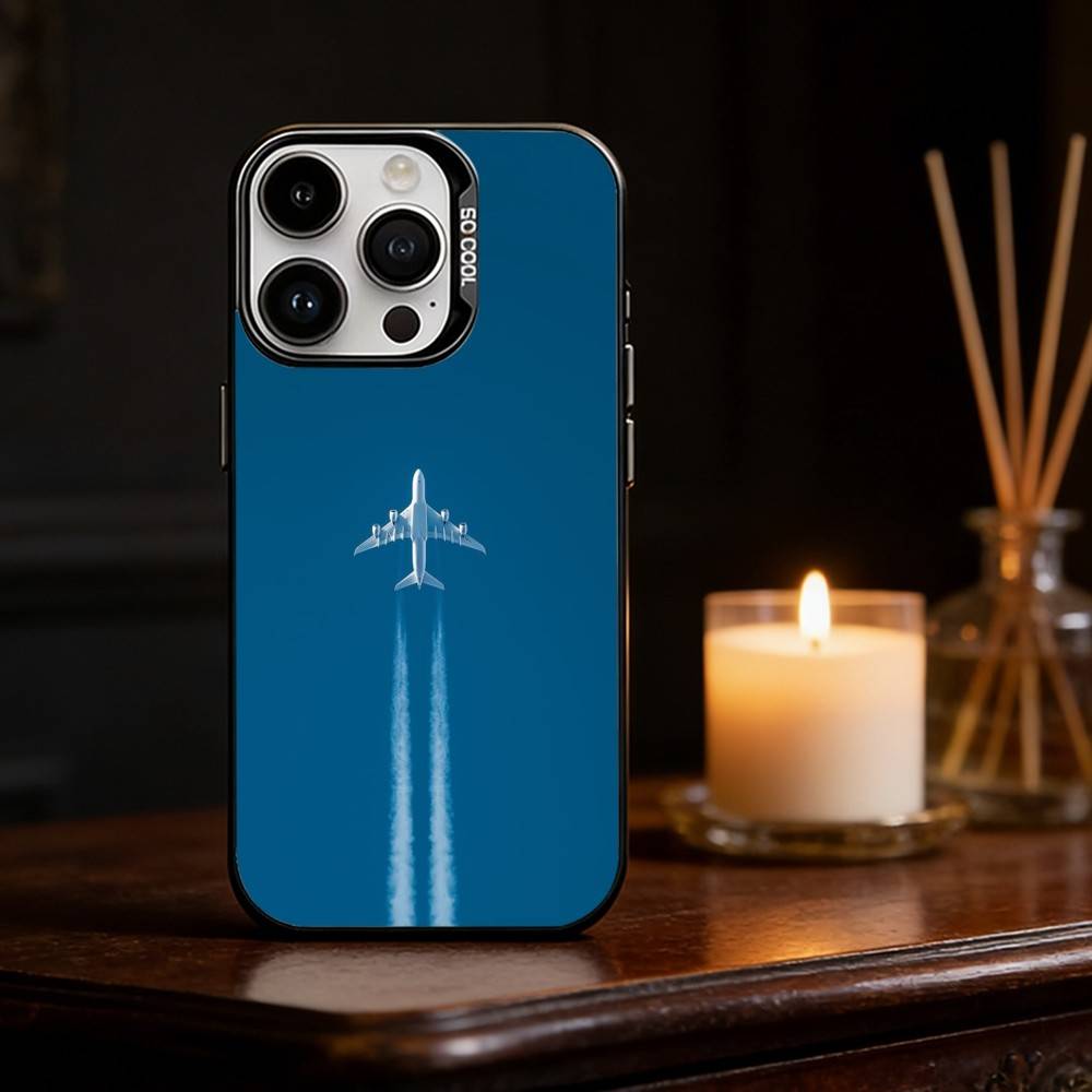 Чехол для телефона Concorde Air France для iPhone 17 16 15 14 13 12 11 Pro Max Plus Серебристый Матовый Черный Чехол