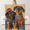 Spot Dog Series digital-printed polyester Bedroom velvet flannel soft sofa cover blanket Fleece soft cover blankets for beds