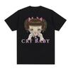 Melanie Martinez cry baby multfilm grafikali futbolka erkaklar ayollar uchun yoqimli retro harajuku moda futbolkalar 100% paxta katta o'lchamli futbolka