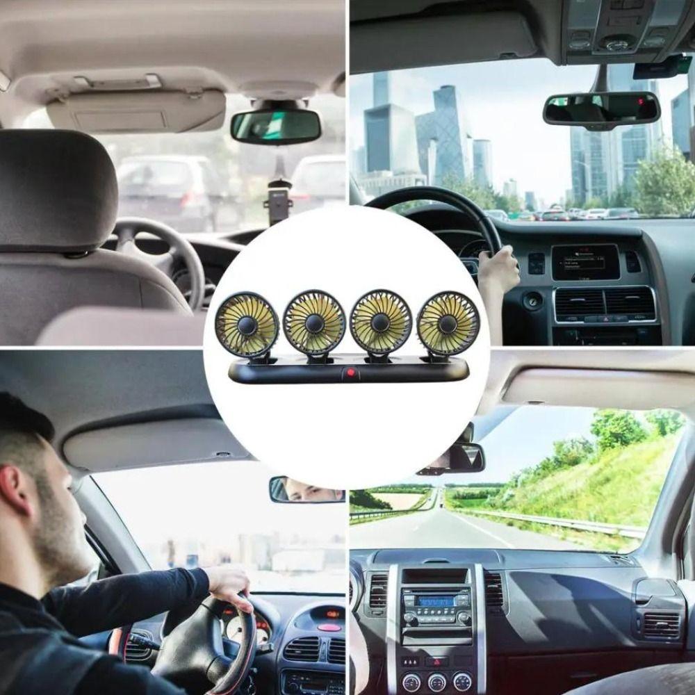 Single/Dual Head Car Cooling Fan 360 Degree Adjustable Automotive Electric Fan Home Office Desk